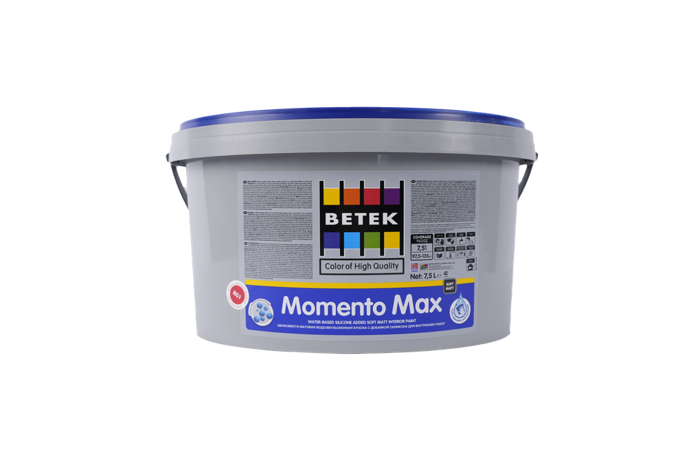 КРАСКА Д/ВНУТР РАБОТ BETEKMAX СИЛИКОН БАРХАТНО-МАТОВАЯ 7,5Л