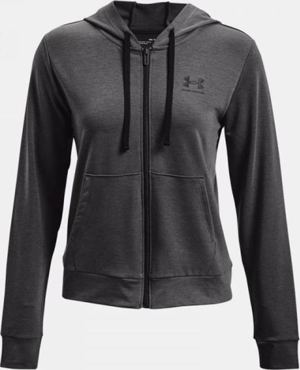 Женская теннисная куртка Under Armour Women's UA Rival Terry Full-Zip Hoodie - jet gray/black