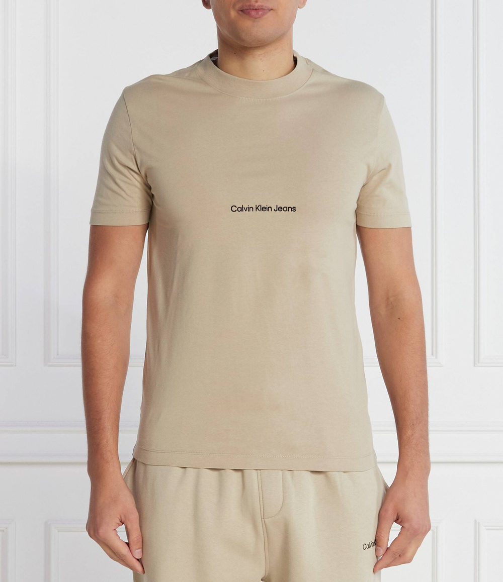 Футболка INSTITUTIONAL CALVIN KLEIN JEANS - бежевый(J30J322848)