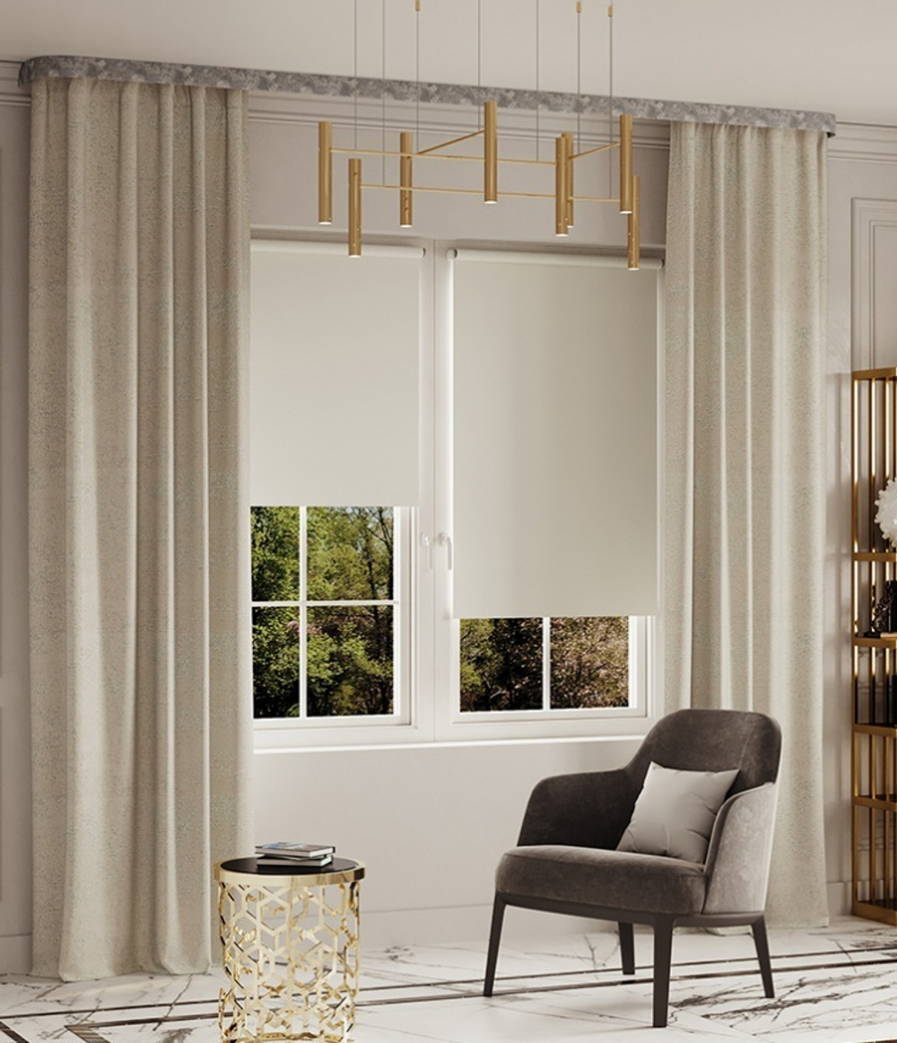 Пластиковый карниз Legrand 2-х рядный Венециано 3600 мм