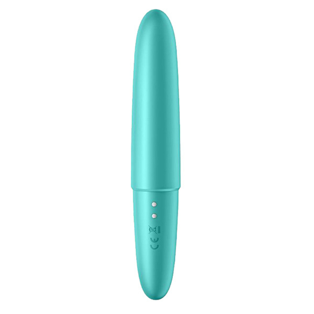 Бирюзовый мини-вибратор 13см Satisfyer Ultra Power Bullet 6