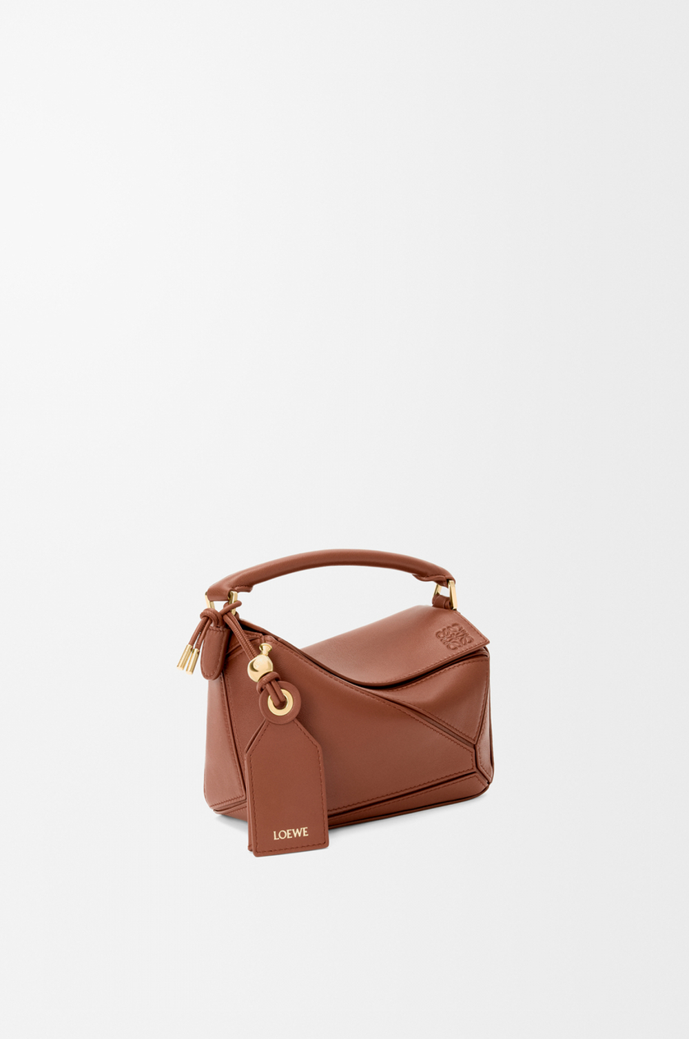 Loewe Сумка-мини Puzzle Featherlight из овечьей кожи наппа, коричневый