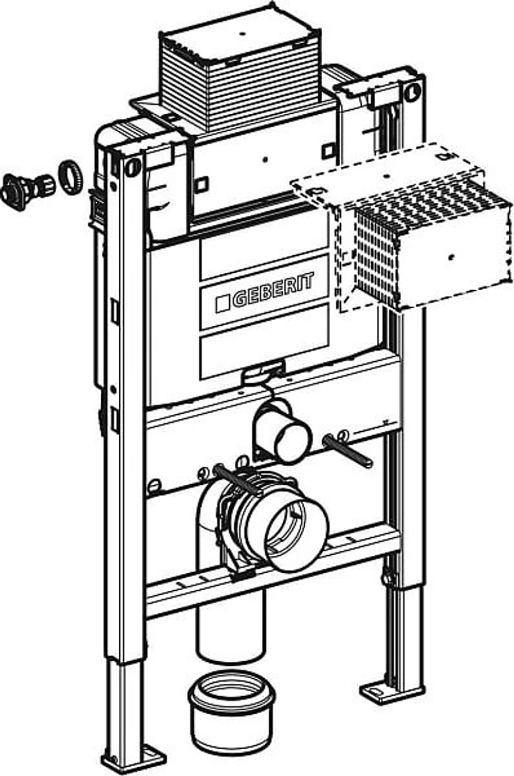 Инсталляция для унитаза Geberit Duofix Omega h82 GEBERIT 111.003.00.1, низкая