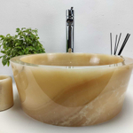 Раковина из оникса Drum Yellow Small DO-60979 40*40*15