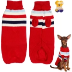 Кофта - свитер для мелких пород собак и кошек «BRO Style», полосочки, цвет красный, р L