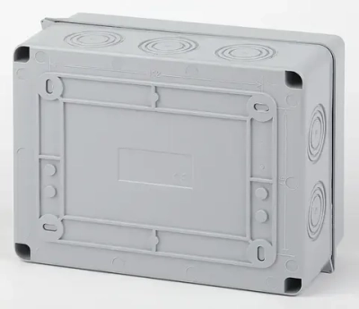 Щит распределительный навесной ЭРА КМПн-8 пластиковый уличный на 8 модулей / Щиток квартирный с дверцей IP65, 201х155х90 мм, серый
