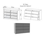 Комод Мори МК 1200.6 Графит