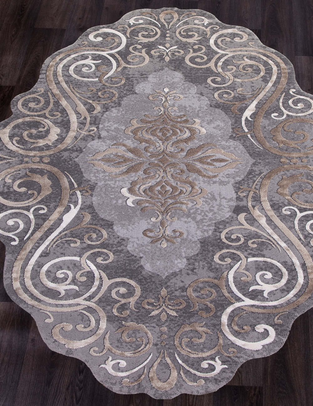 Ковер 00858C - GREY / BROWN - Прямоугольник - коллекция SAFIR размер 78*150 см