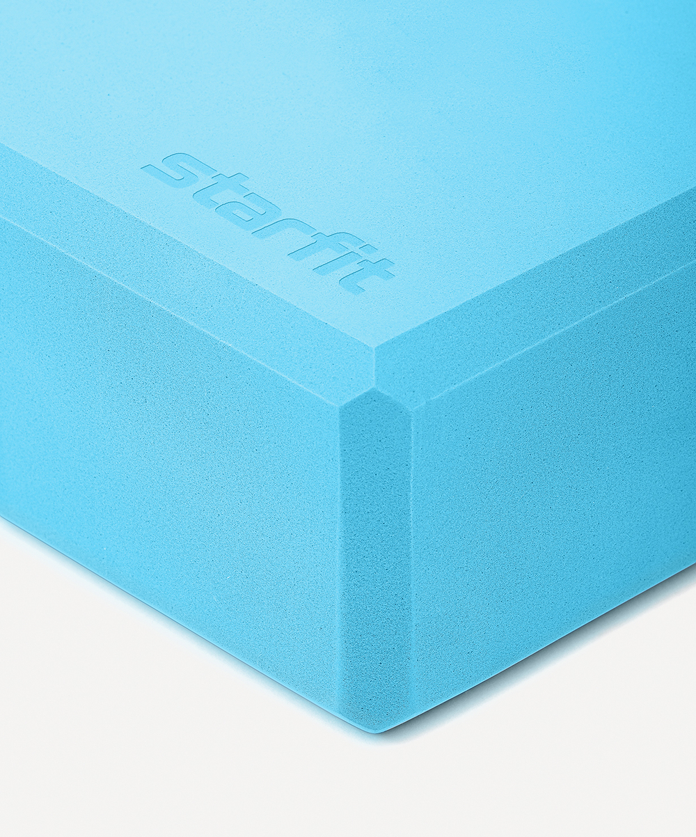 Блок для йоги YB-200 EVA, синий пастель