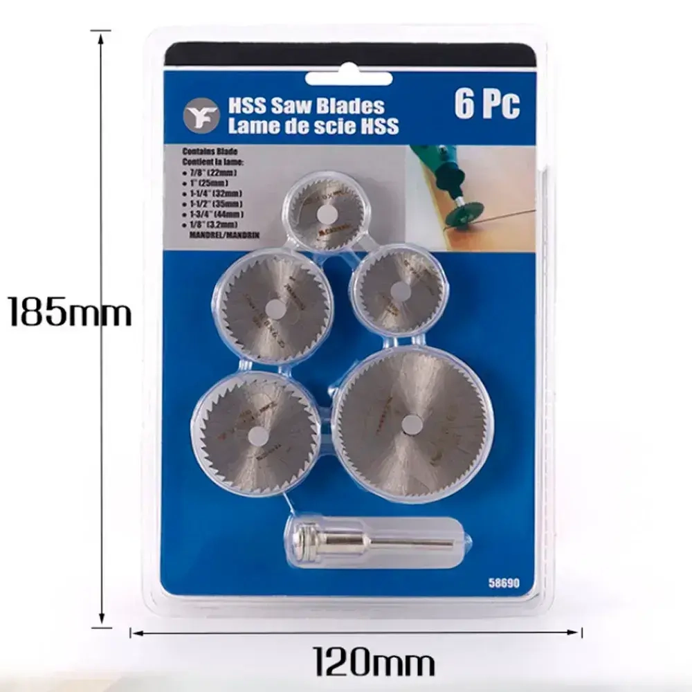 Набор отрезных дисков для гравера, насадка круг, 5 дисков и 1 адаптер