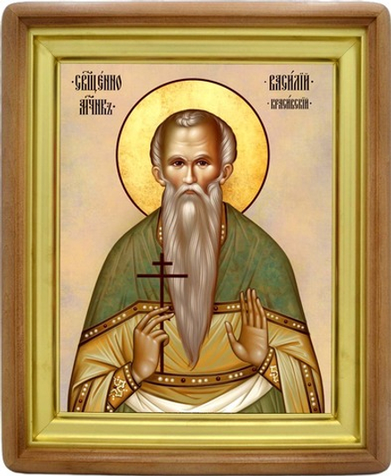 Василий Красивский Священномученик . Икона на холсте.
