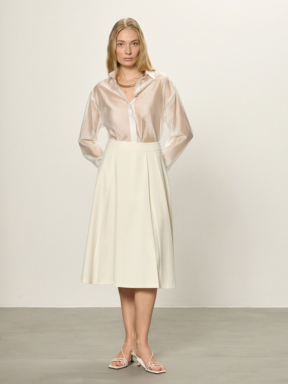 Рубашка Хельсинки белый шифон