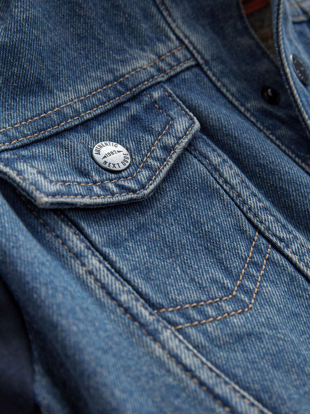 Куртка джинсовая с капюшоном для мальчика Next Q61-744, Темно-синий