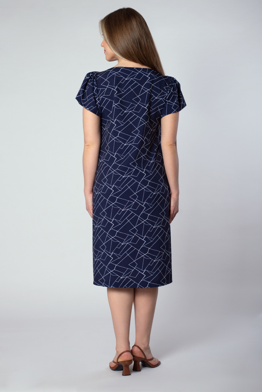 Платье женское 2572ЛПБ, графика #176Грл052572ЛПБ