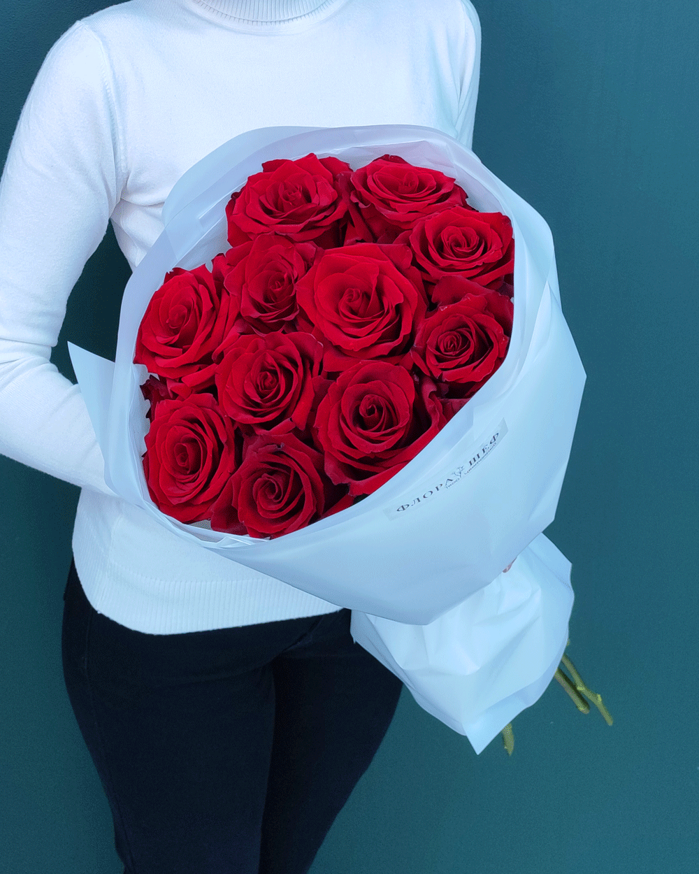 Роза красная Эквадор,11 штук(00079)