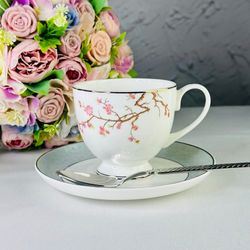 Lenardi 145-631 Чайный набор 12пр. 250 мл САКУРА в под.уп.(х10)Костяной фарфор