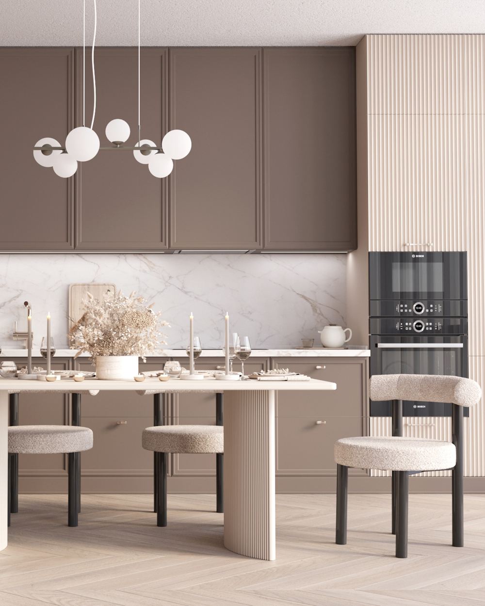 Стол обеденный Celestia 180*90*75 см бежевый