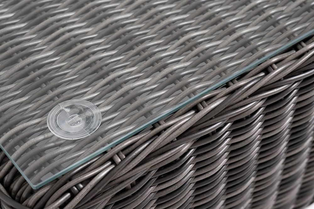 "Капучино" лаунж-зона из искусственного ротанга, цвет графит