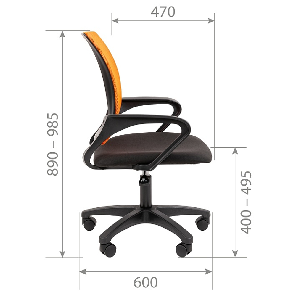 Офисное кресло CHAIRMAN 696 LT N, ткань/сетка