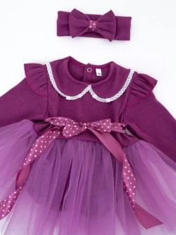 Платье-боди для новорожденной