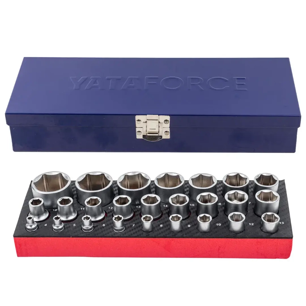Головки 1/4'', 1/2'', набор 25пр. (6гр.) YATAFORCE YF-50121G