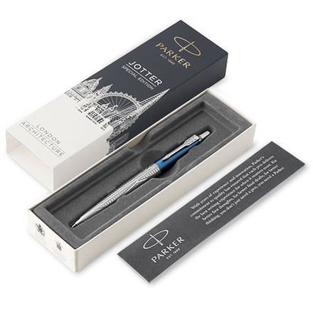 Шариковая ручка Parker Jotter London Architecture Modern Blue, синий стержень