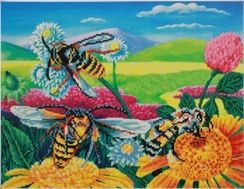 Медовый аромат-алмазная картина