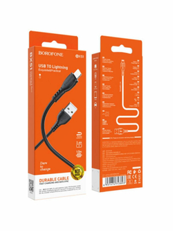 Кабель iPhone Lightning BOROFONE BX51 1м, 2.4A.   черный
