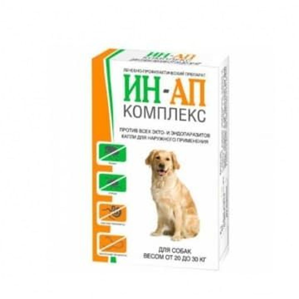 ИН-АП КОМПЛЕКС Д/СОБАК 20-30кг, 3мл ИН-АП КОМПЛЕКС Д/СОБАК 20-30кг, 3мл