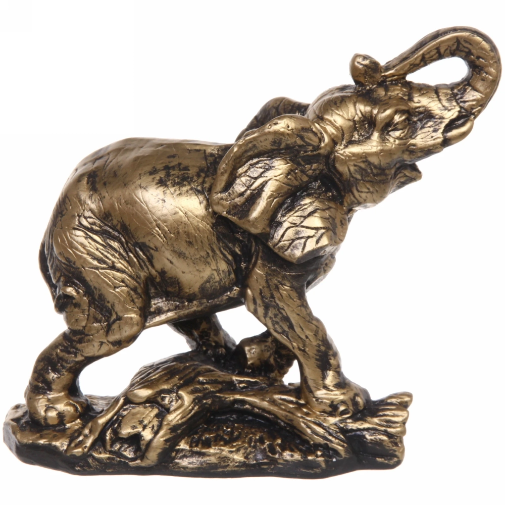 Статуэтка из гипса «Слон» 16*19см античное золото