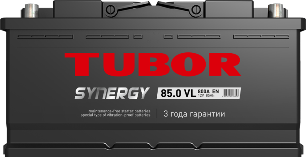 TUBOR Synergy  6СТ-85 (низкий) аккумулятор