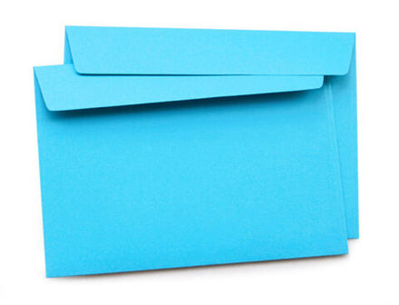 Конверт 114*162мм голубой, силик.лента