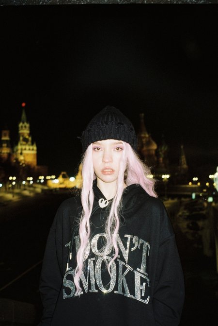[FROM MOSCOW] Худи DONSMOKE "Rhinestone Logo" Oversized Hoodie