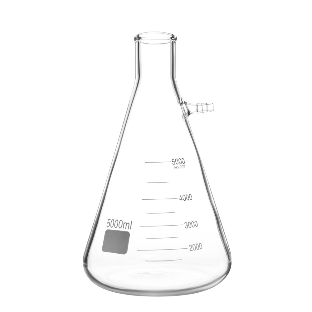 Набор: колба Бунзена 5000 мл, воронка Бюхнера 200 мм, прокладка.