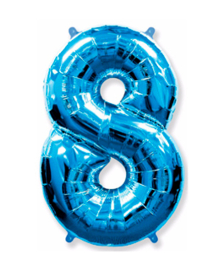 Цифра "8" синий