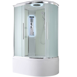 Душевая кабина AvaCan (АваКан) EM5811LLED с высоким поддоном, с ГМ, с электрикой и LED освещением, 110х80х220