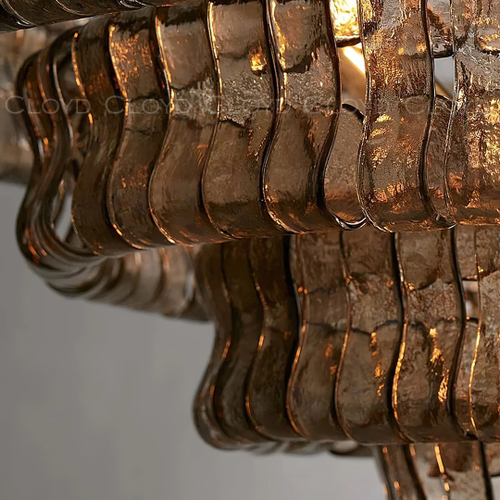 Люстра Cloyd NAMASTE C16 / Ø90 см - латунь - коричнев. стекло (арт.11689)