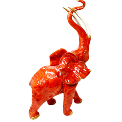 Слон. Статуэтка. Италия: C.Villari. Фарфор, ручная роспись. Размер: 25 х 13.5 х 40 см.