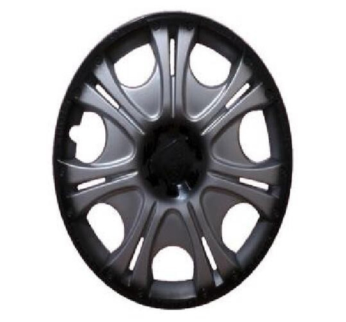 Колпак колеса R15 Лотус серебристо-черный (в мешке 4 упак) (LION)