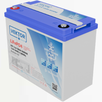 Аккумулятор VEKTOR BATTERY LFP 12,8-100 MARINE Series Smart BMS 100A (Bluetooth 4.0)