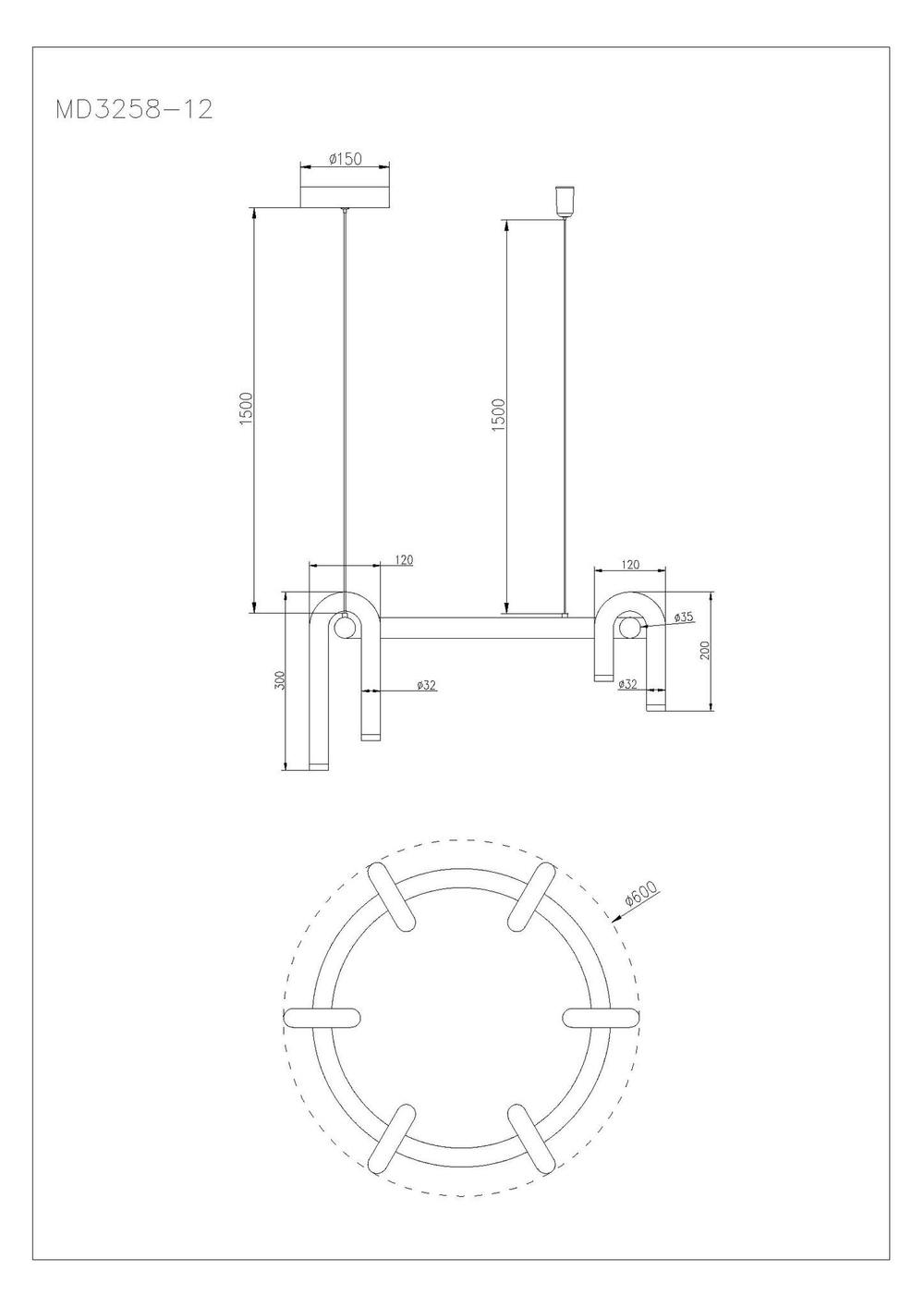Подвесная светодиодная люстра Arte Lamp WARHOL A3258LM-30BK