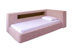 Диван-кровать Cube c нишей L (розовый)