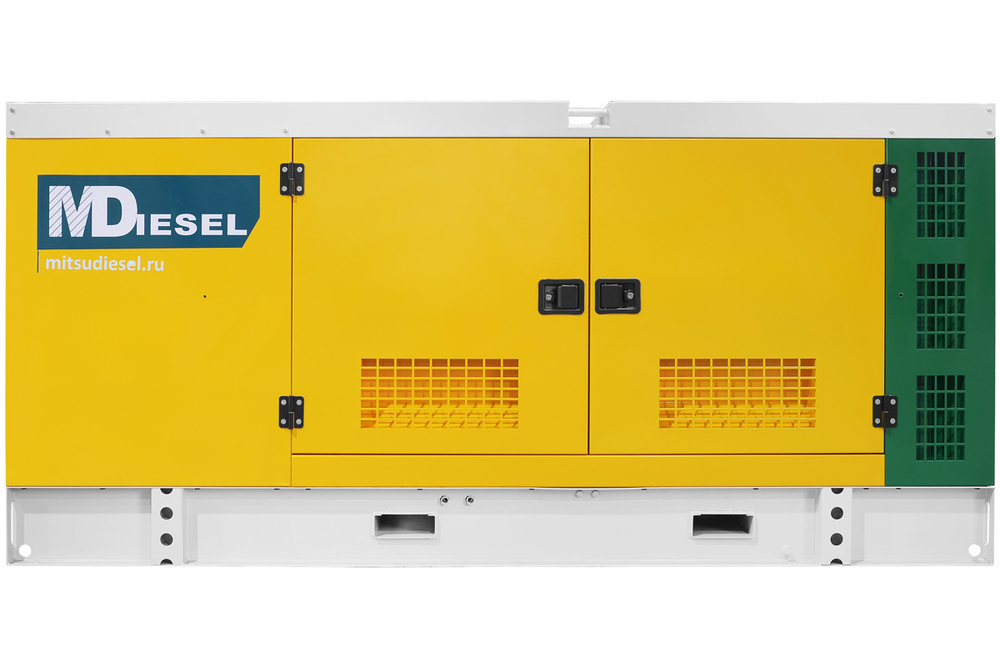 Резервный дизельный генератор МД ЭД-150-Т400-1РКМ29 в шумозащитном кожухе на шасси