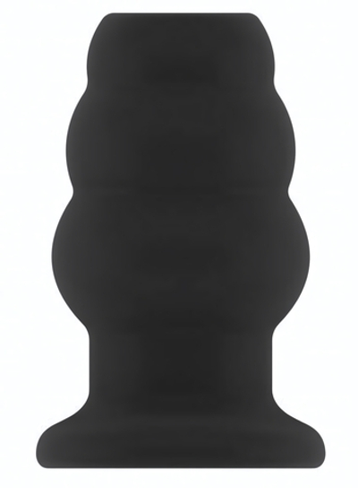 Чёрная анальная пробка с тоннелем №50 Medium Hollow Tunnel Butt Plug 4 Inch - 10,2 см. (Цвет: черный)