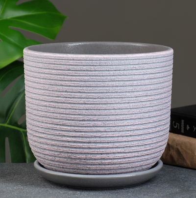 Горшок цветочный "Лоза" розово-серый, 1,73 л