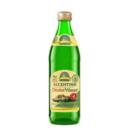 Минеральная вода "Доктор Вассер Ессентуки - 4 " 0,5 л. с/б (12 шт. в упаковке)