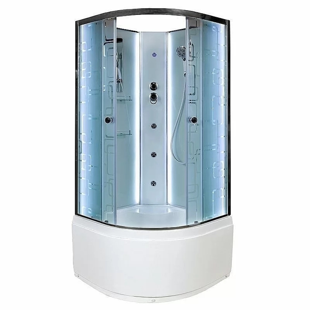 Душевая кабина DTO ЕМ4590 N LED с гидромассажем 90х90