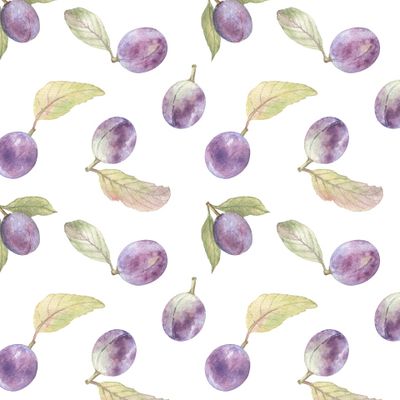 Летние сливы (на белом) / Summer plums (on white)