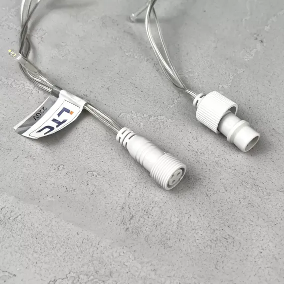 Светодиодная бахрома 3,1*0,5 м., 150 красных LED ламп, прозрачный провод ПВХ, LTC (PIL150-10-2R)