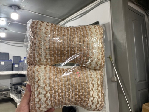 TT - 02 Коричневый / Подушка автомобильная на Подголовник, косточка, ткань коричневая, серия: идеал (2 шт. / комплект)